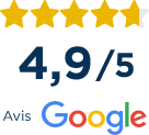4,8/5 avis Google