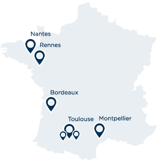 Gestion locative : La carte nationnale de notre réseau d'agences IMMO9