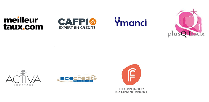 Partenaires en crédits immobiliers et assurances Liste de logos des partenaires de crédits immobiliers