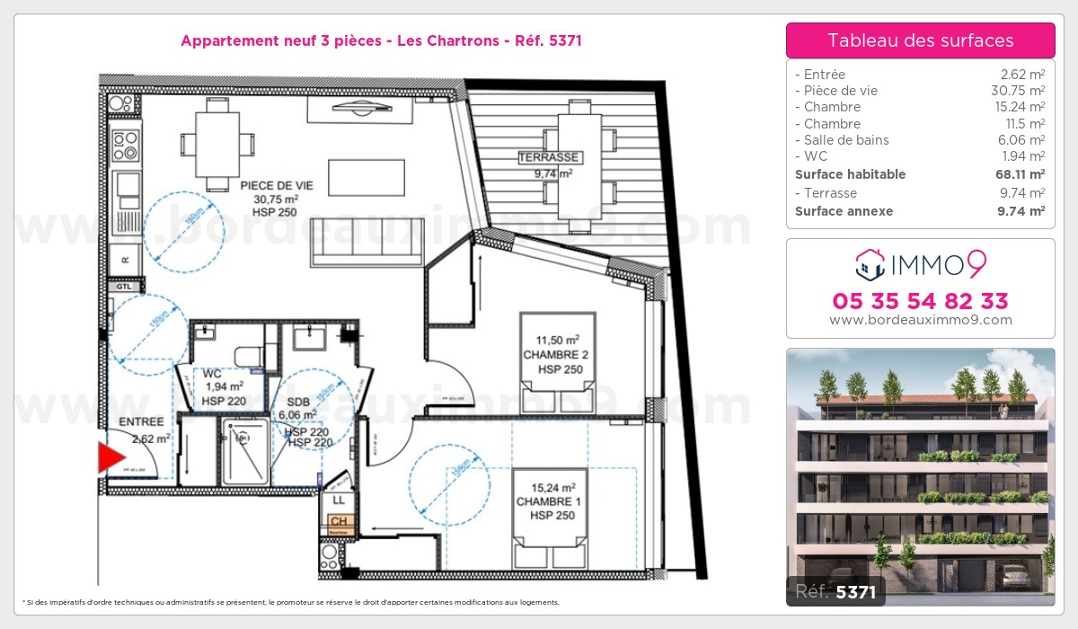 Plan et surfaces, Programme neuf  Référence n° 