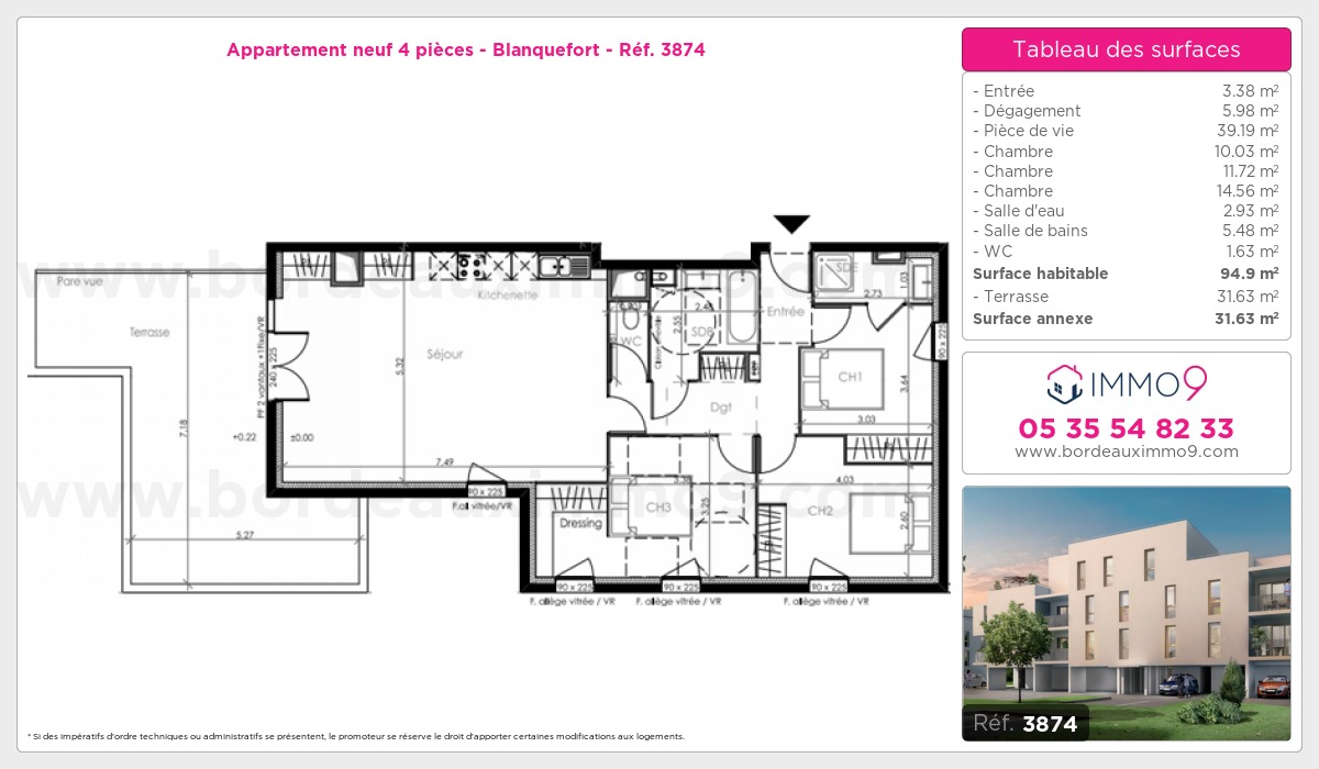 Plan et surfaces, Programme neuf  Référence n° 