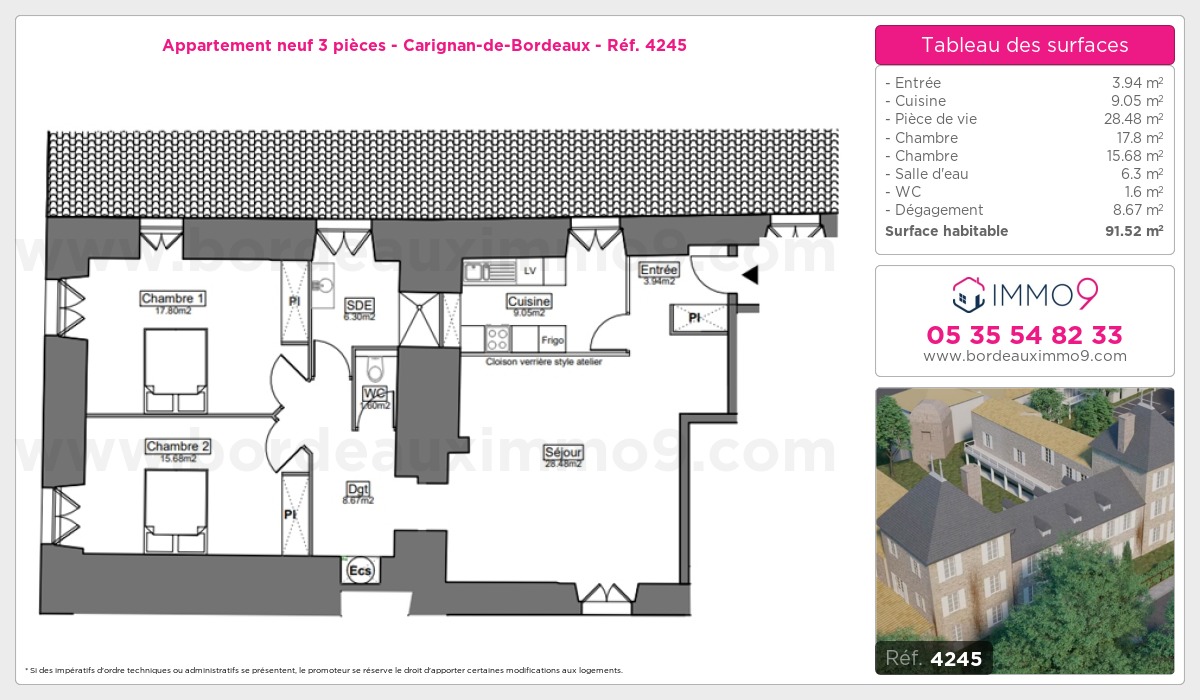 Plan et surfaces, Programme neuf  Référence n° 