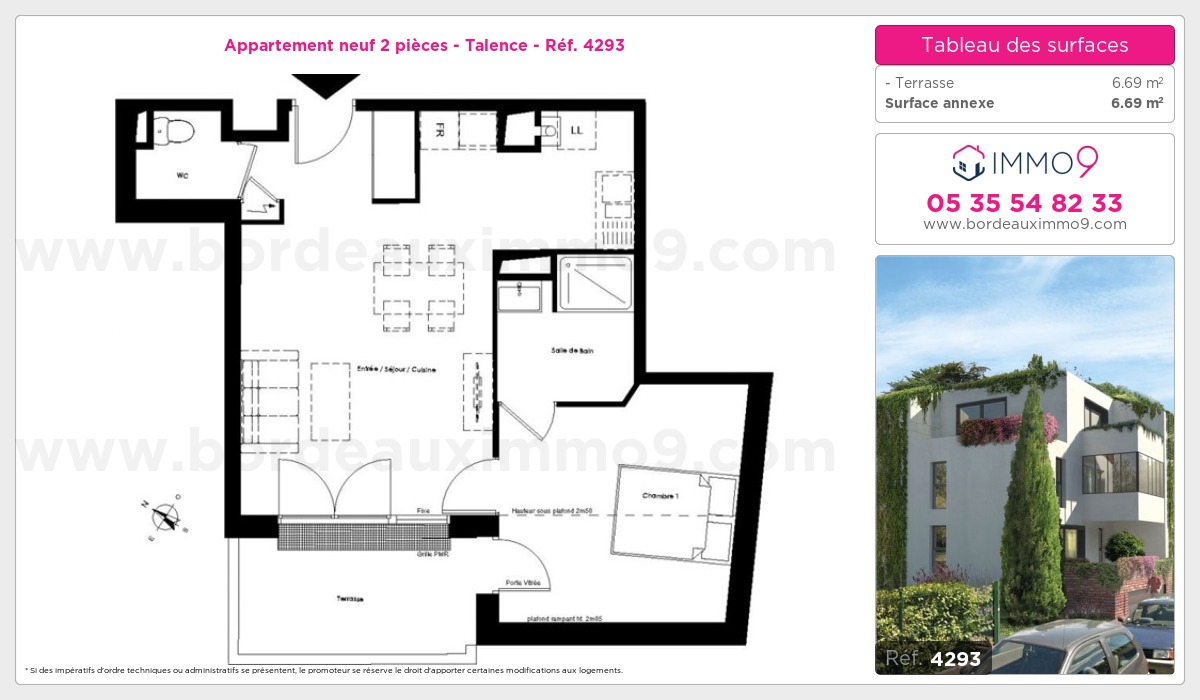 Plan et surfaces, Programme neuf Talence Référence n° 4293