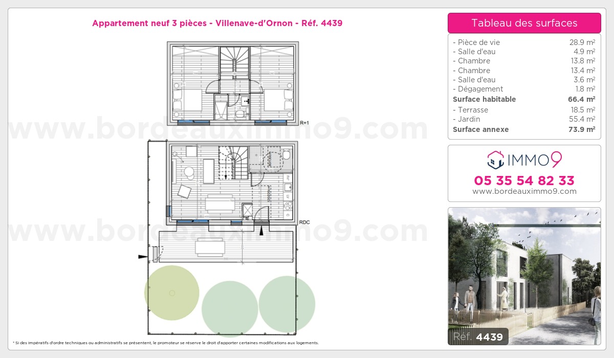 Plan et surfaces, Programme neuf  Référence n° 