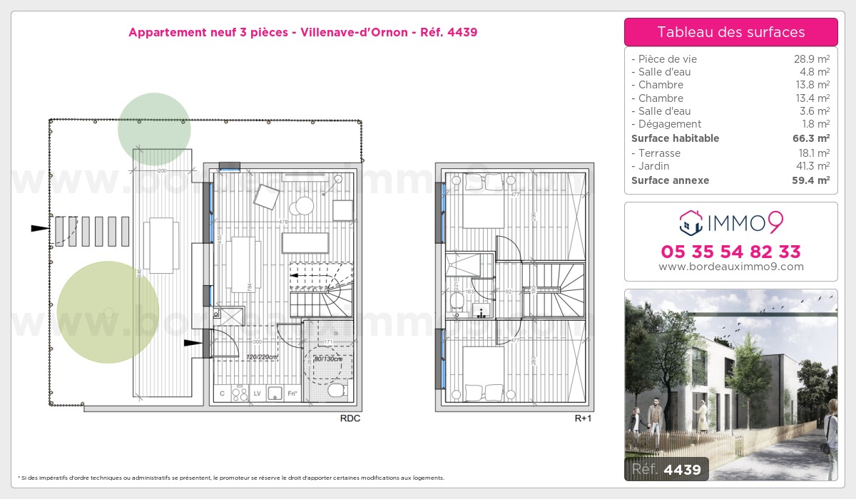 Plan et surfaces, Programme neuf  Référence n° 