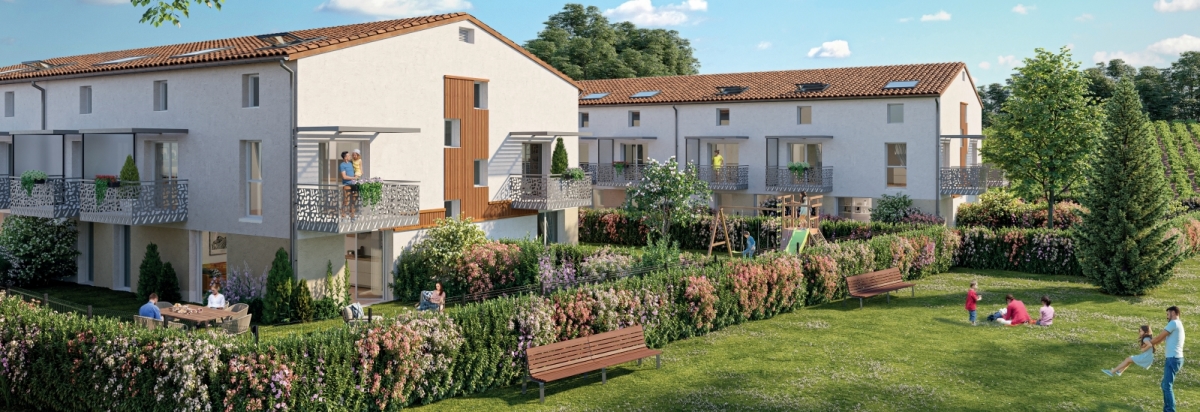 Programme neuf Domaine de Lalande : Appartements neufs à Montussan référence 4598, aperçu n°0