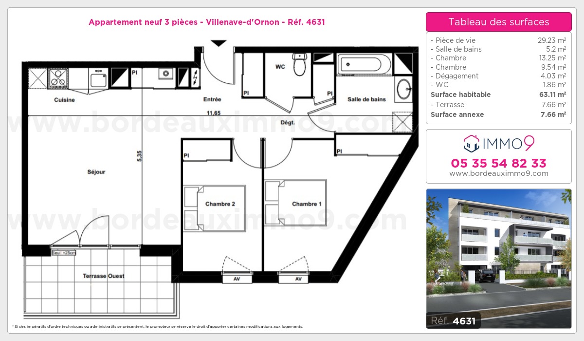 Plan et surfaces, Programme neuf  Référence n° 