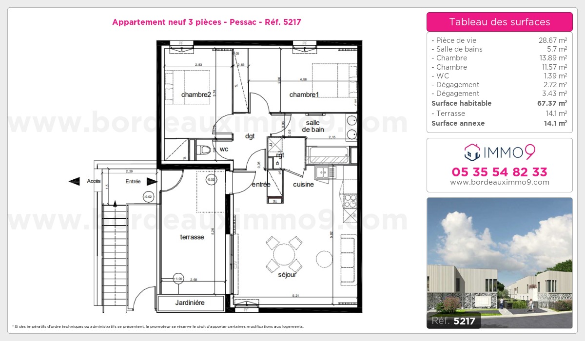 Plan et surfaces, Programme neuf  Référence n° 