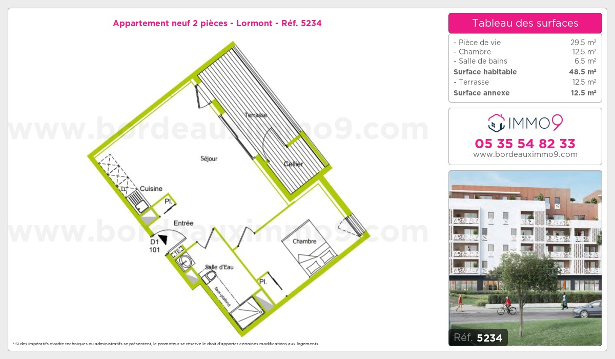 Plan et surfaces, Programme neuf  Référence n° 