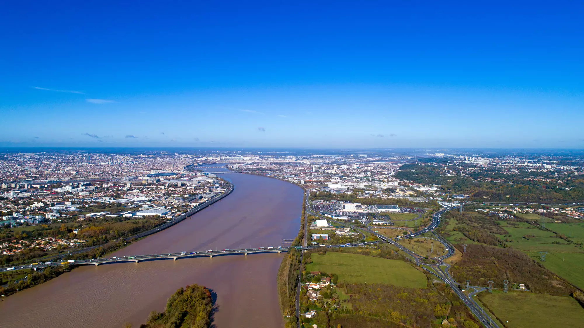 Vue aérienne de Bordeaux