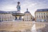 La Place de la Bourse et sa fontaine à Bordeaux