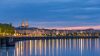 Panorama de la ville de Bordeaux en soirée et ses lumières 