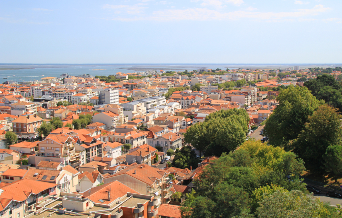 Investissement locatif Bassin d’Arcachon - vue aérienne sur Arcachon