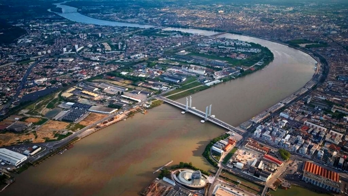 vue aérienne de Bordeaux