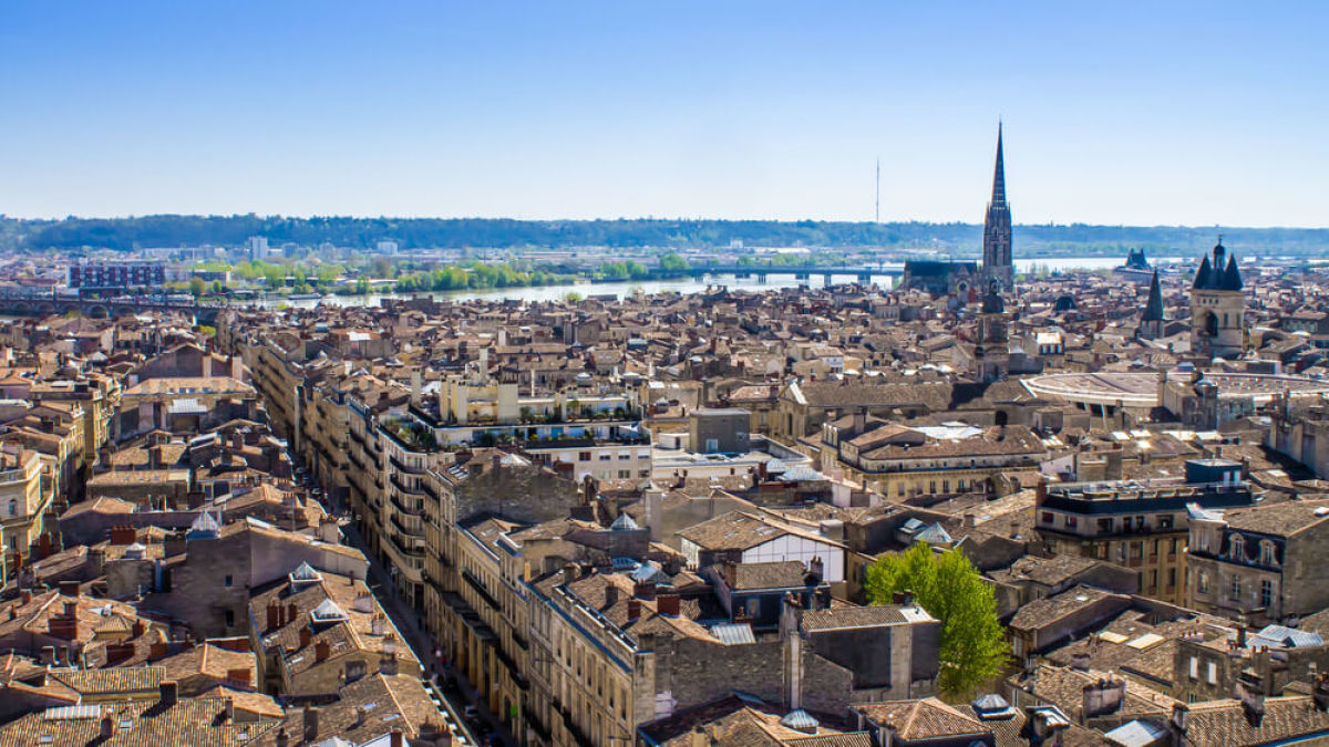 Vue panoramique de la ville de Bordeaux