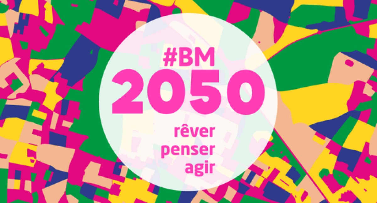 Logo de l'opération de Bordeaux Métropole BM2050 l'avenir de Bordeaux Métropole - logo de #BM2050