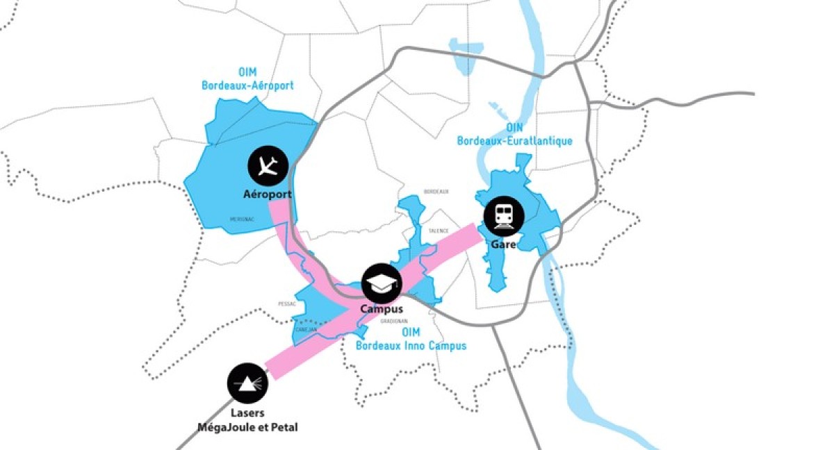 Pessac quartier annexe de Bordeaux - vue du plan OIM Bordeaux Inno Campus