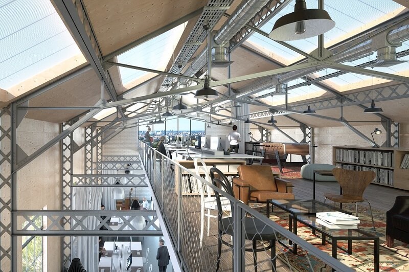 L'intérieur du restaurant de la Food Factory de Cenon