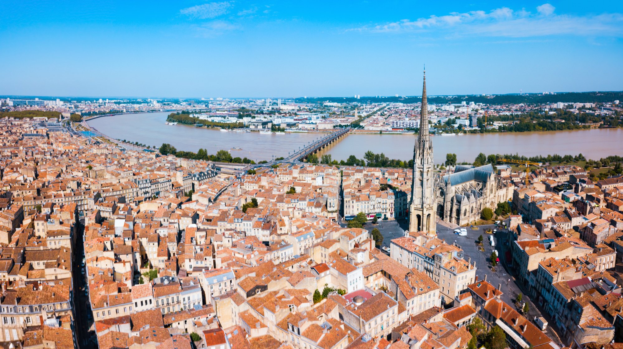 Vue panoramique sur la ville de Bordeaux
