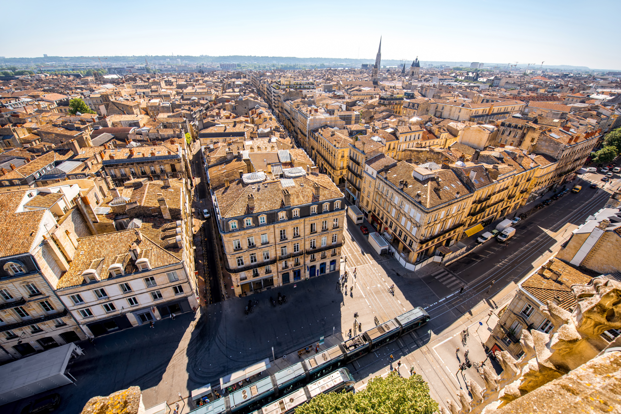 Vue aérienne de Bordeaux