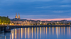 Vue de Bordeaux et de la Garonne le soir