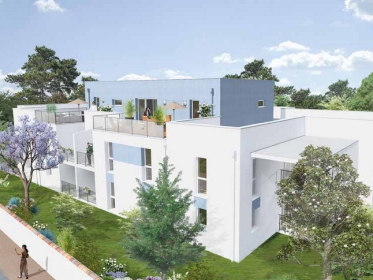 Vue sur la résidence Isatis à Villenave-d'Ornon réalisée par le groupe ALLEGRO Groupe ALLEGRO – vue sur la résidence Isatis à Villenavde-d'Ornon près de Bordeaux