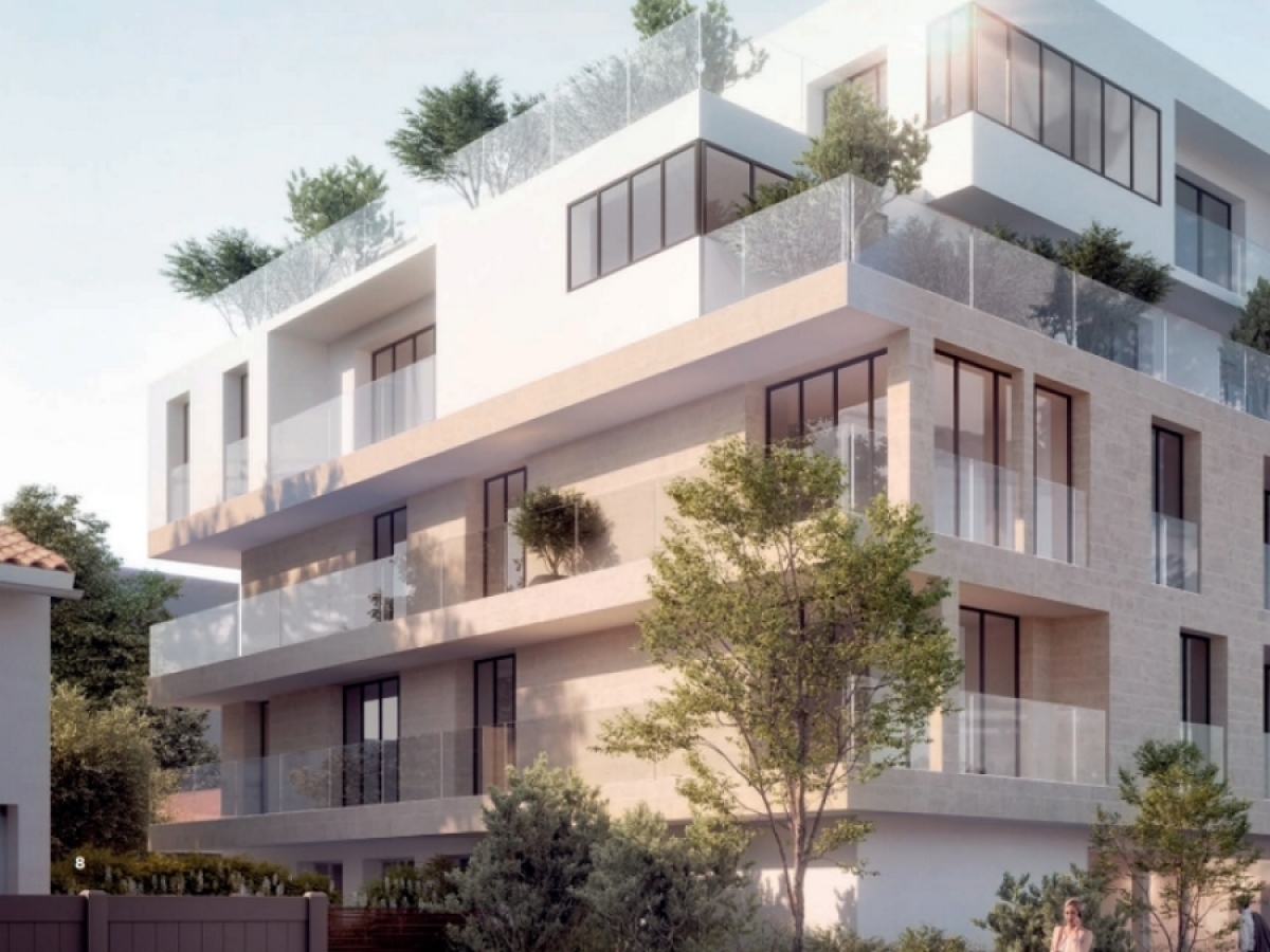 Vue sur la résidence Villa 105 à Caudéran, réalisée par le groupe ALLEGRO Groupe ALLEGRO – vue sur la résidence Villa 105 dans le quartier Caudéran à Bordeaux