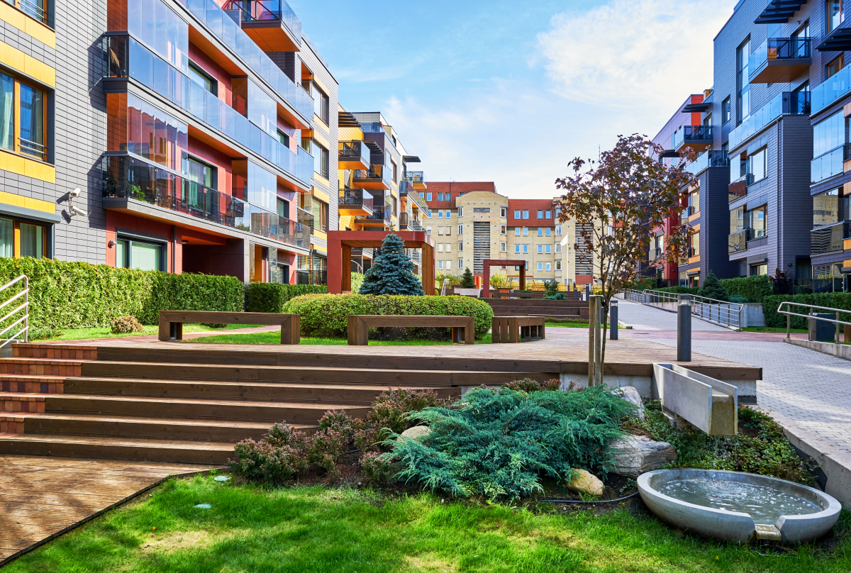il est plus simple de trouver des retours de lots dans les grandes opérations d'aménagement urbain quartier résidentiel moderne