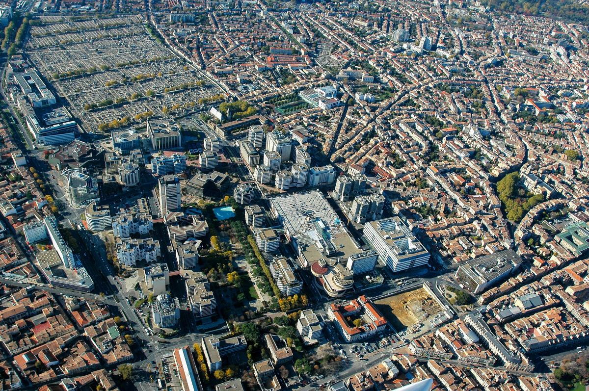 meriadeck bordeaux - Vue aérienne sur le quartier administratif de Mériadeck