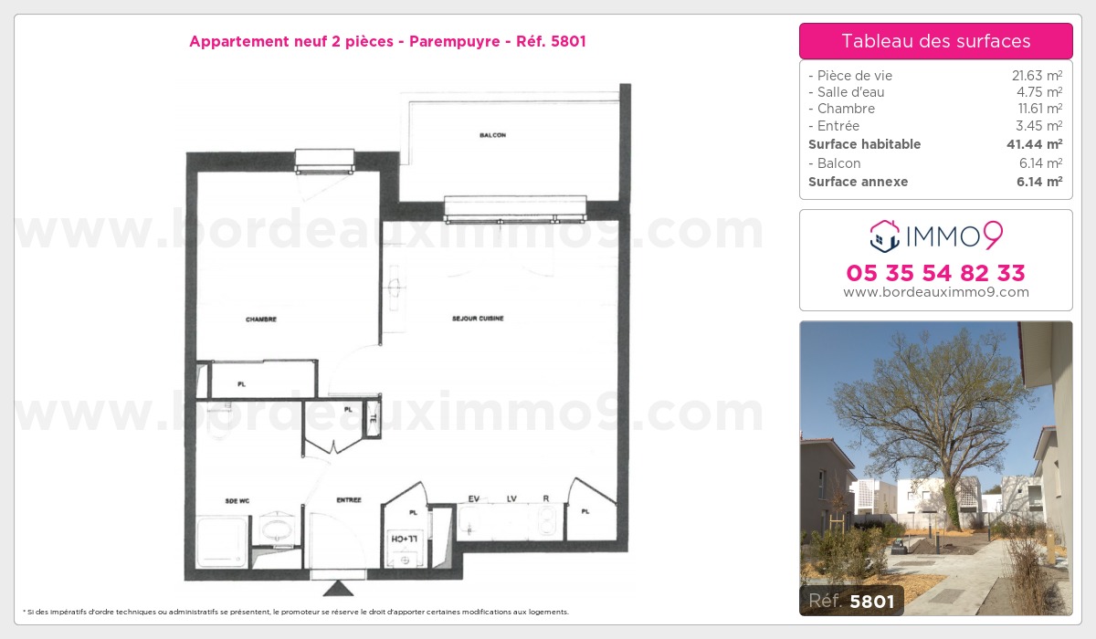 Plan et surfaces, Programme neuf  Référence n° 