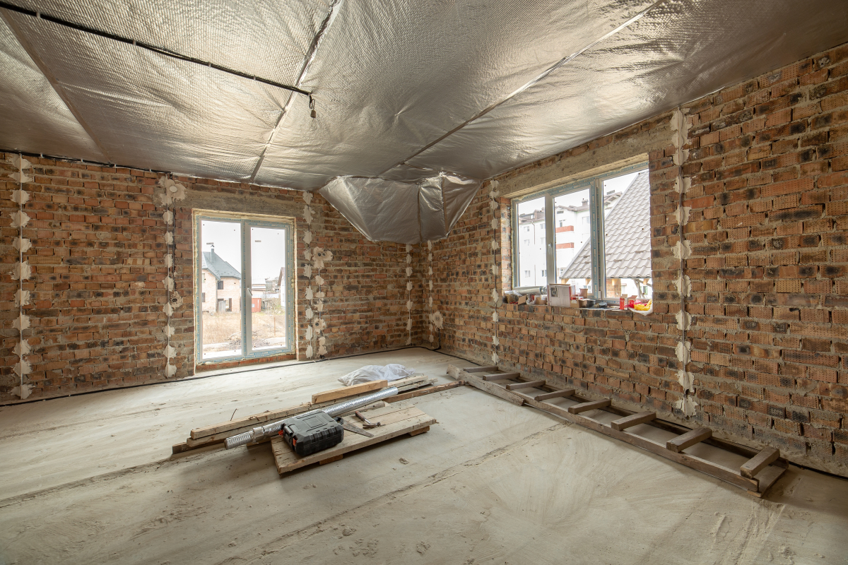 Intérieur en travaux