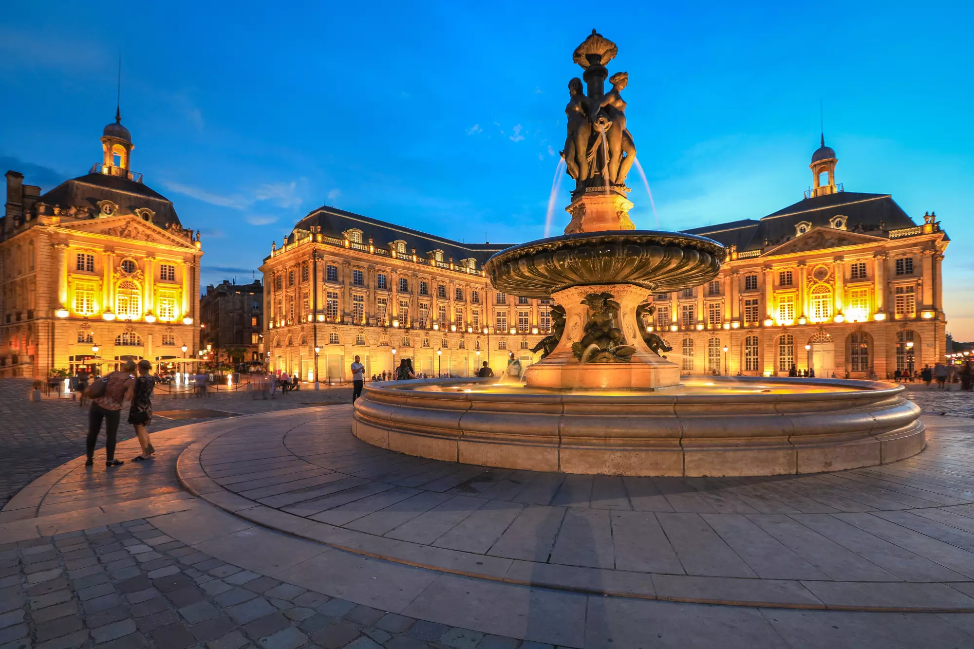 La place de la Bourse à Bordeaux