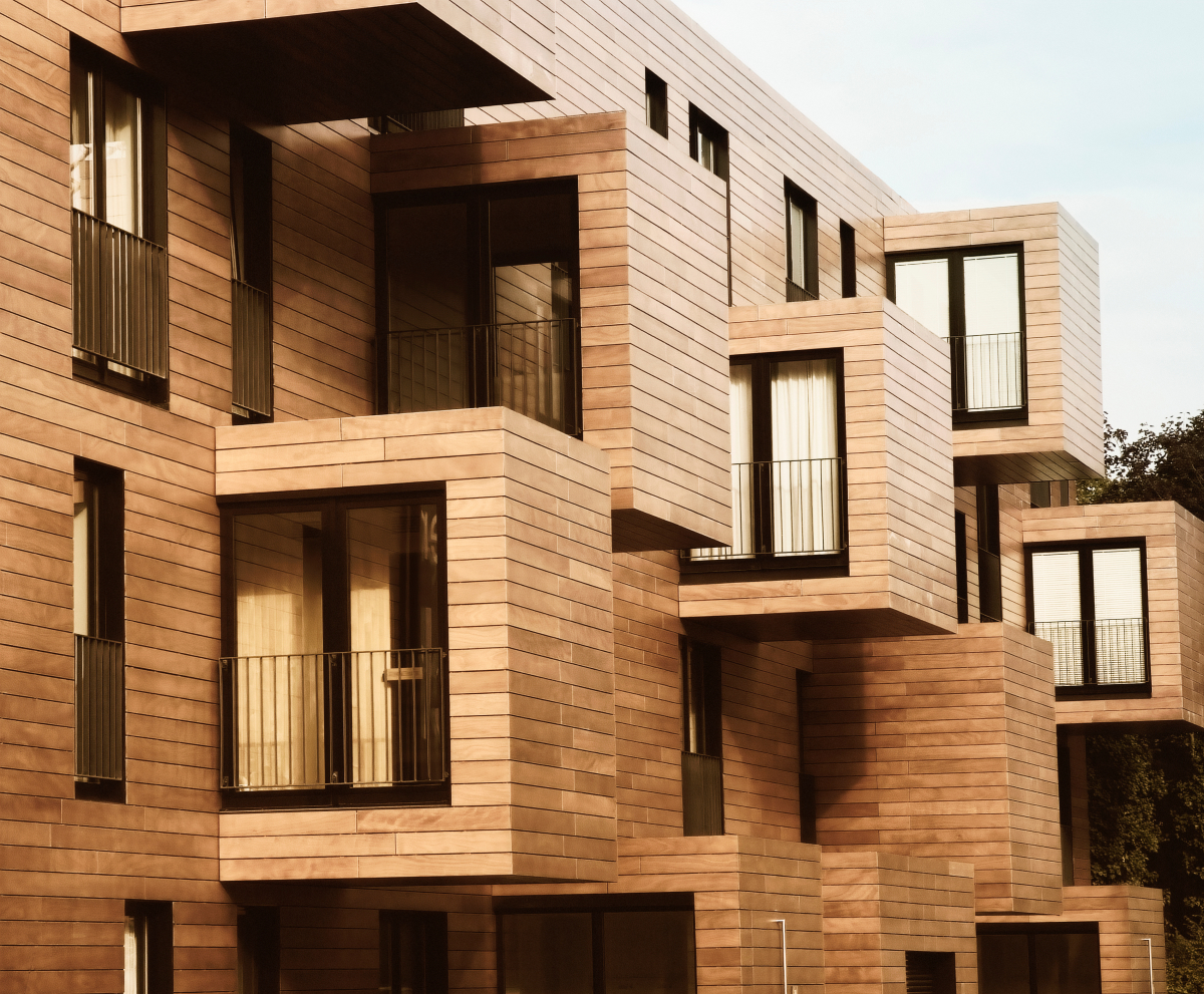 La construction bois connait un véritable essor en France ces dernières années Maison modulable – Vue d’une résidence neuve en bois