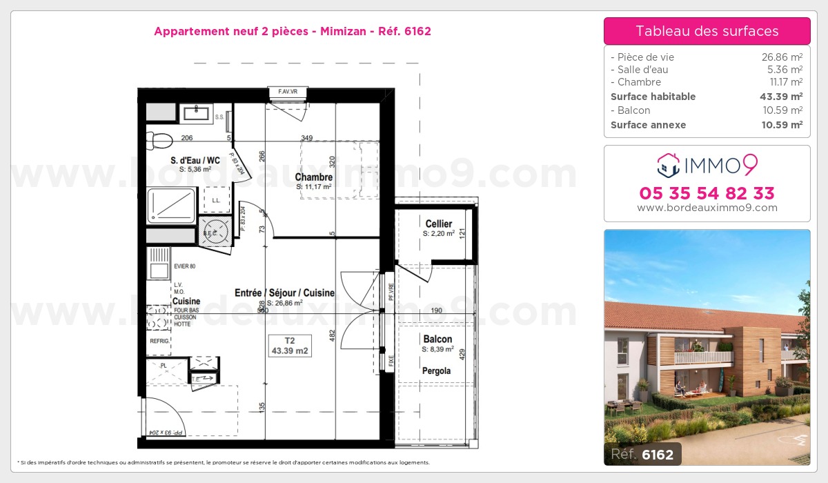 Plan et surfaces, Programme neuf Mimizan Référence n° 6162