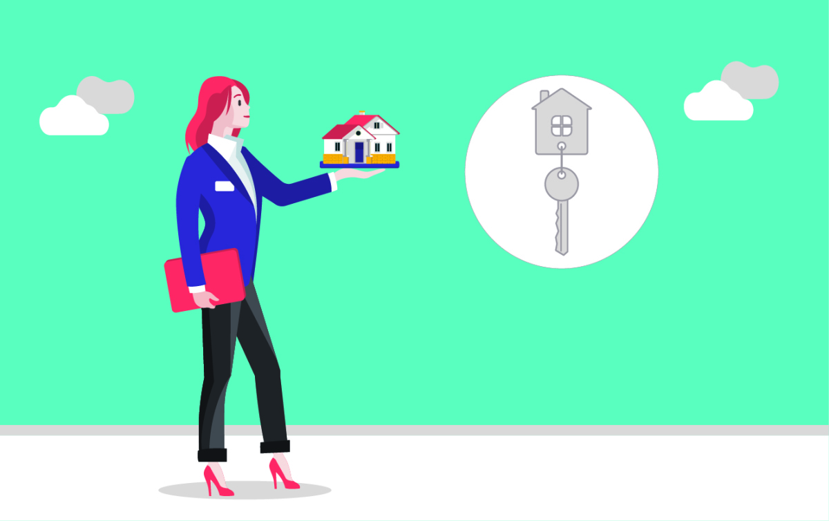 Une agence de gestion locative accompagne un propriétaire-bailleur dans toutes les étapes de la mise en location de son logement Gestion locative Bordeaux – Illustration montrant un agent de gestion locative