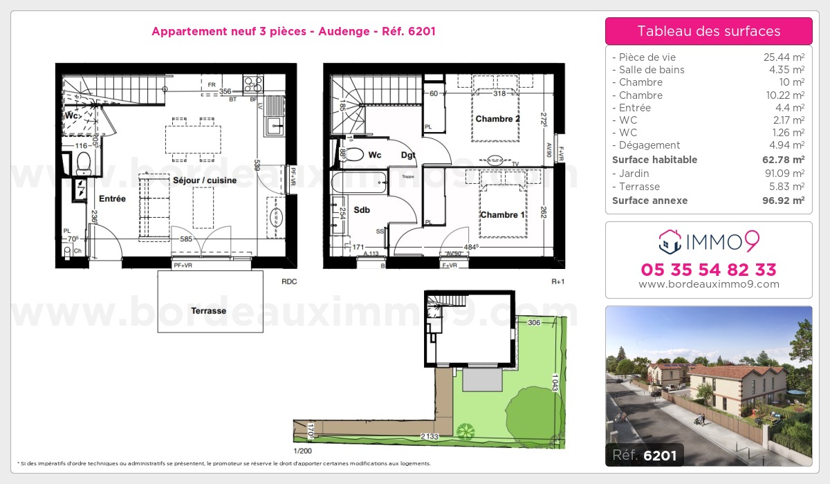 Plan et surfaces, Programme neuf Audenge Référence n° 6201