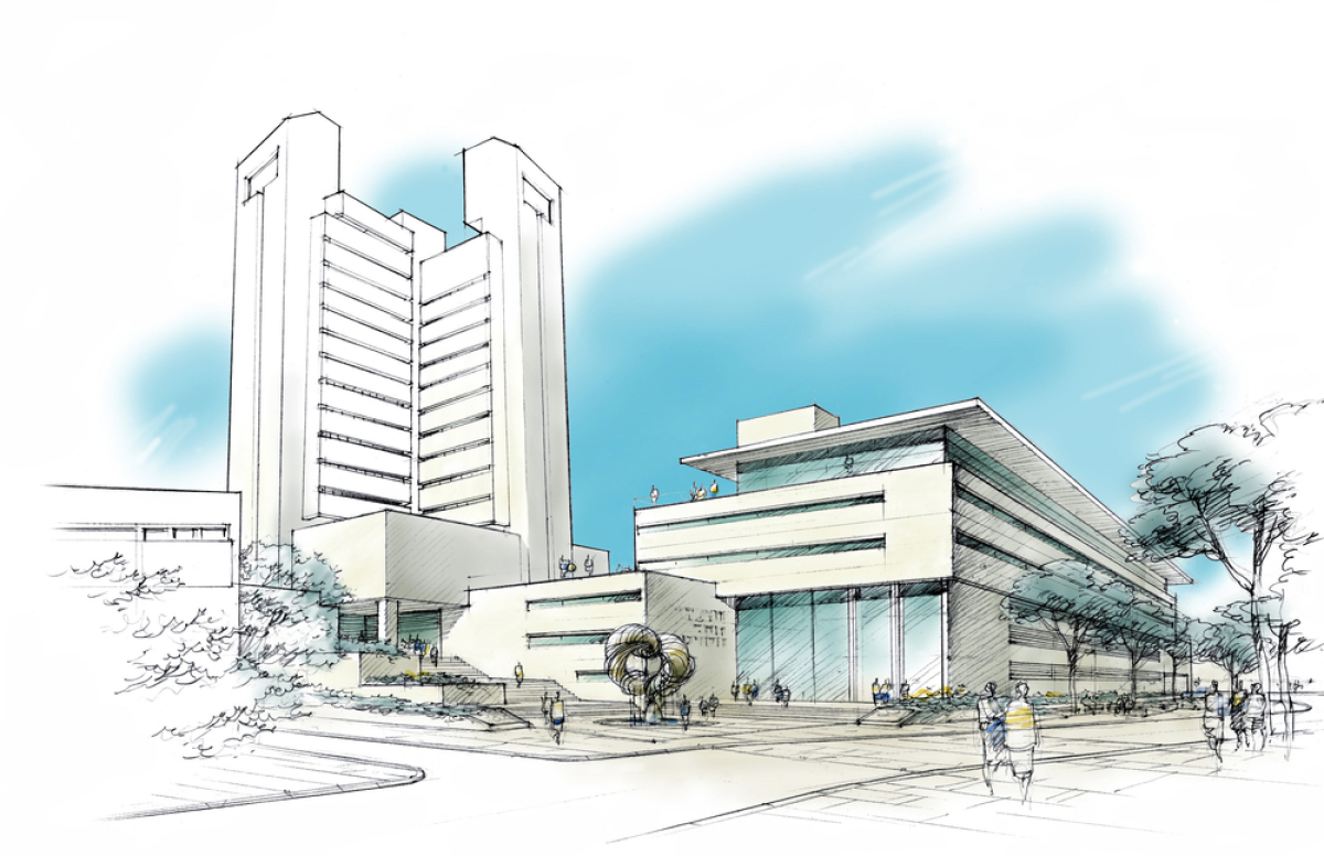 Pour transformer la place Ravezies, nature et mixité d’usage seront à l’honneur Place Ravezies le Bouscat – croquis d’un quartier moderne et mixte