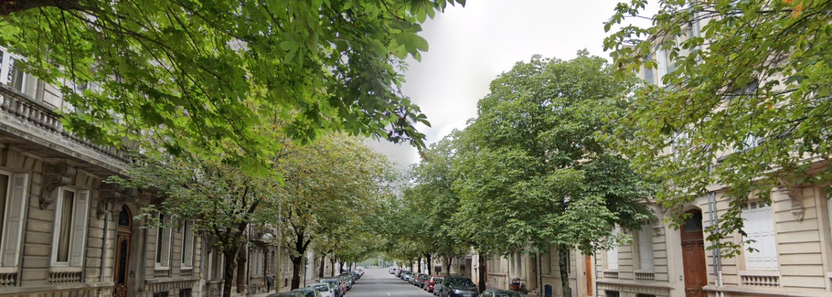 Acheter une maison neuve à Bordeaux Saint-Seurin Maison neuve Bordeaux – vue sur une rue du quartier Saint-Seurin Jardin Public