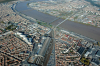 Vue de la garonne à Bordeaux depuis le ciel