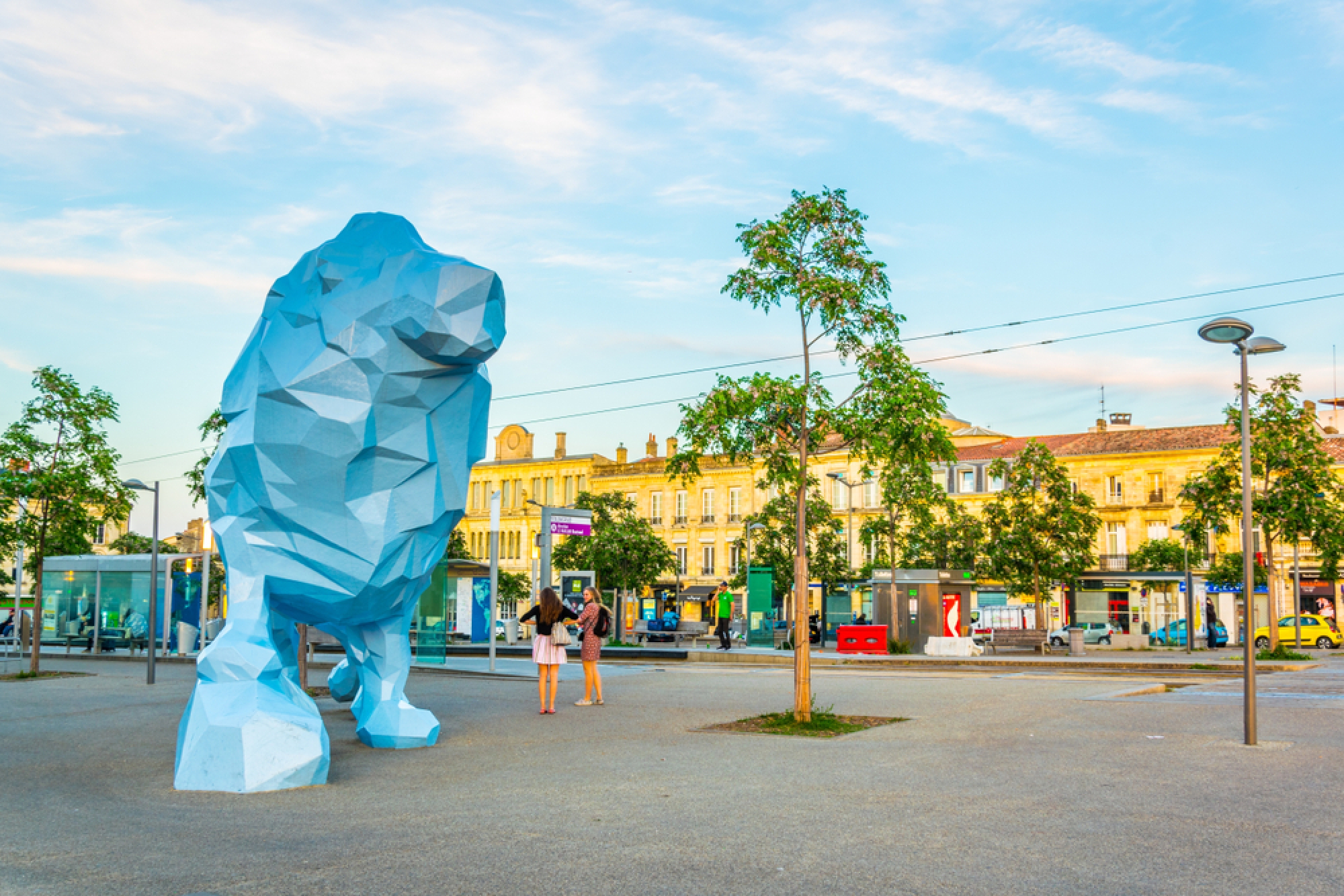 Le lion bleu du quartier Bastide à Bordeaux