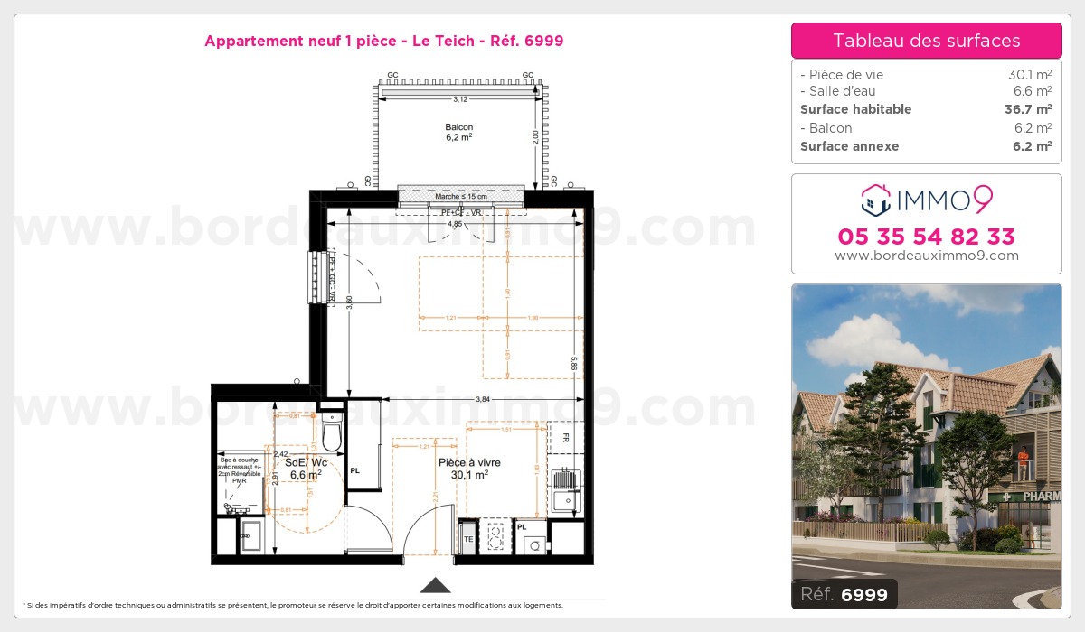 Plan et surfaces, Programme neuf Teich Référence n° 6999