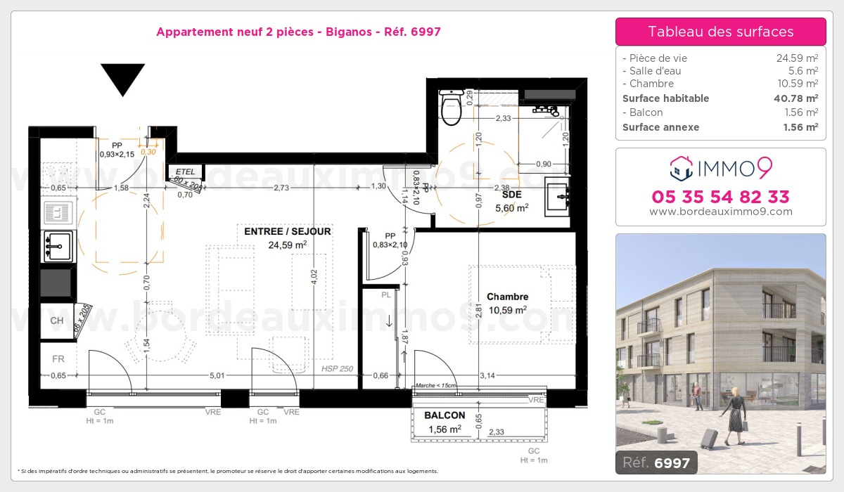 Plan et surfaces, Programme neuf Biganos Référence n° 6997