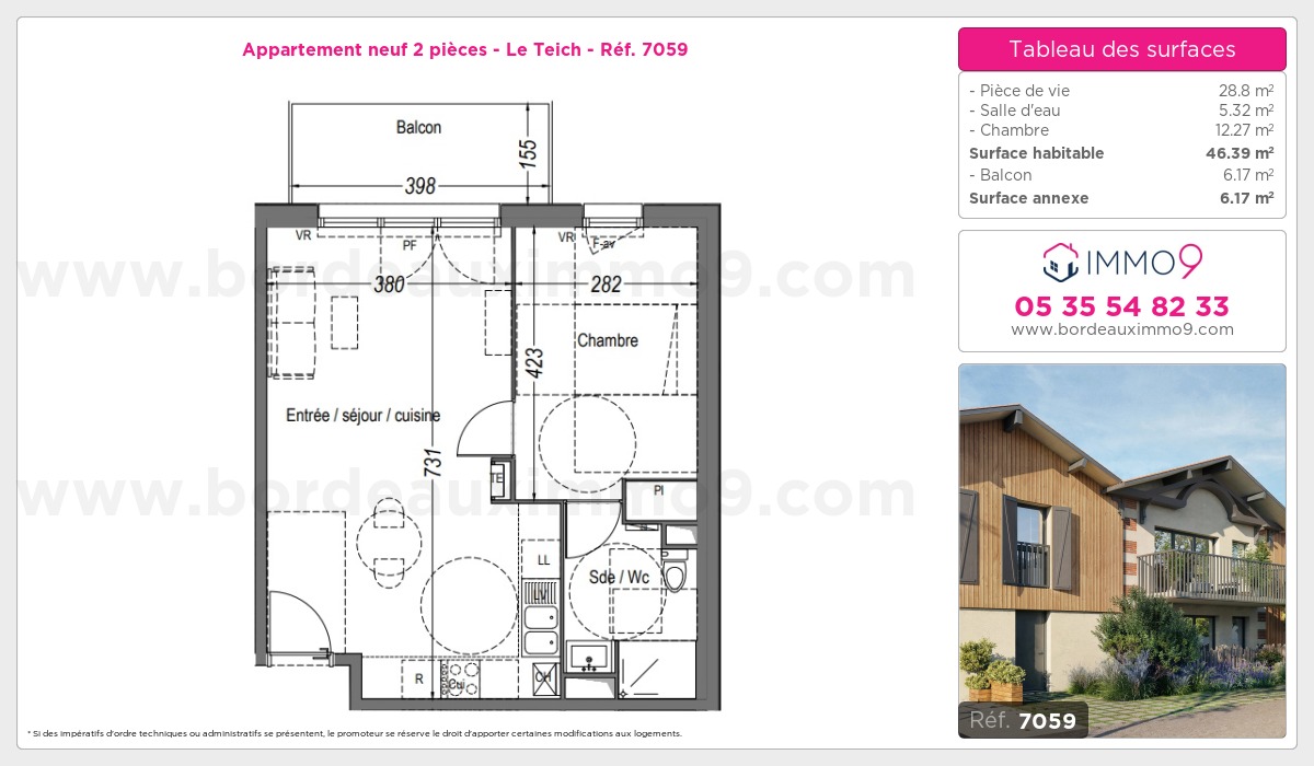 Plan et surfaces, Programme neuf Teich Référence n° 7059