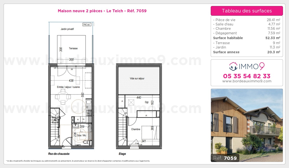 Plan et surfaces, Programme neuf Teich Référence n° 7059