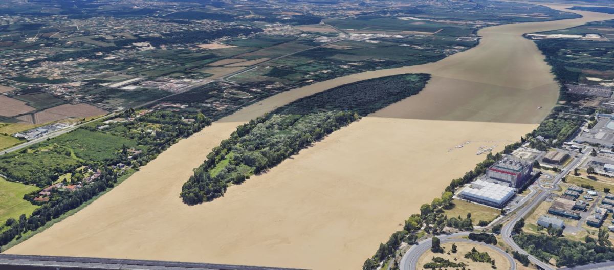 L'île d'arcins vue aérienne