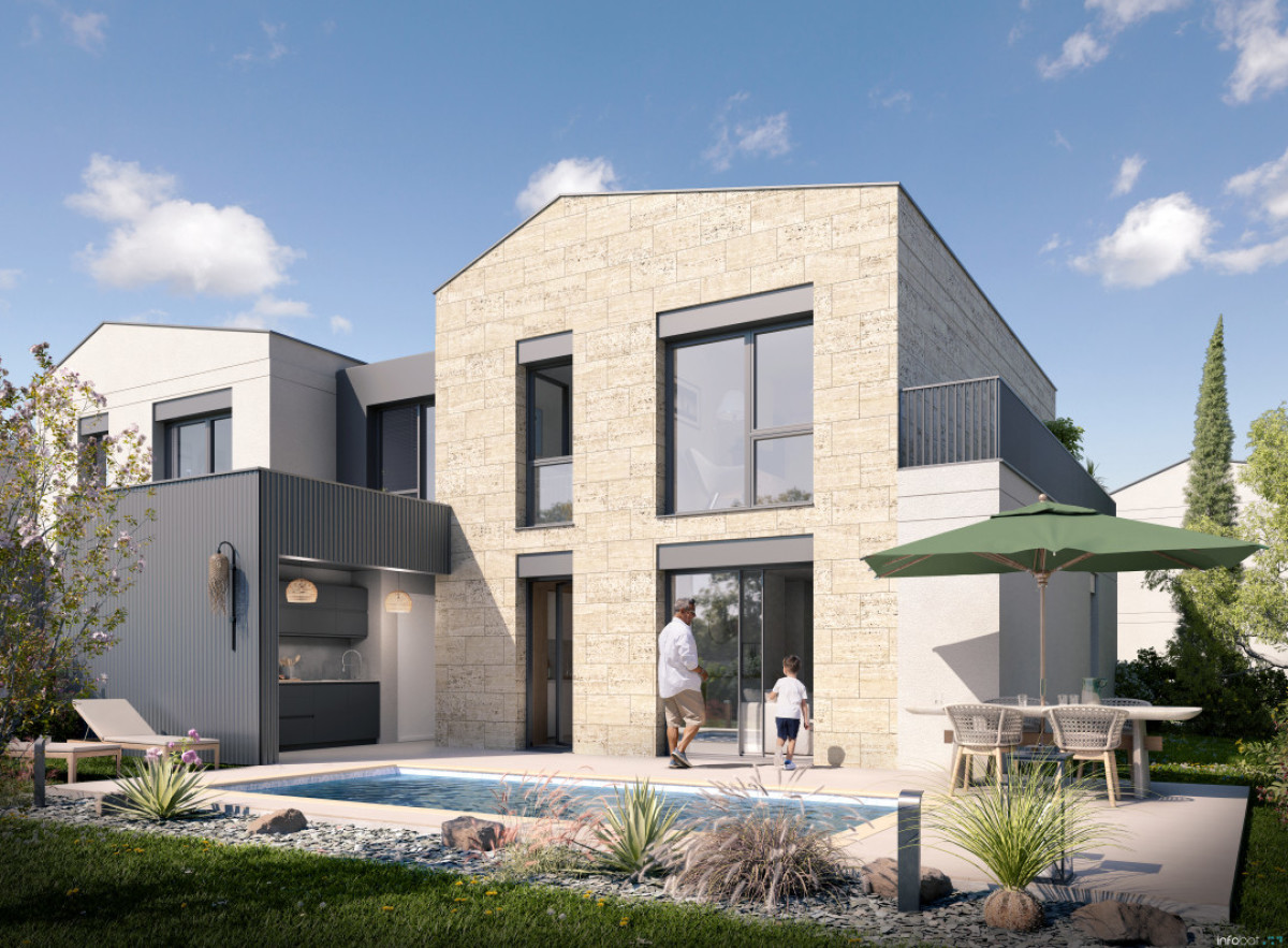 Programme neuf Clos Semillon : Maisons neuves et appartements neufs à Pessac référence 7442, aperçu n°2