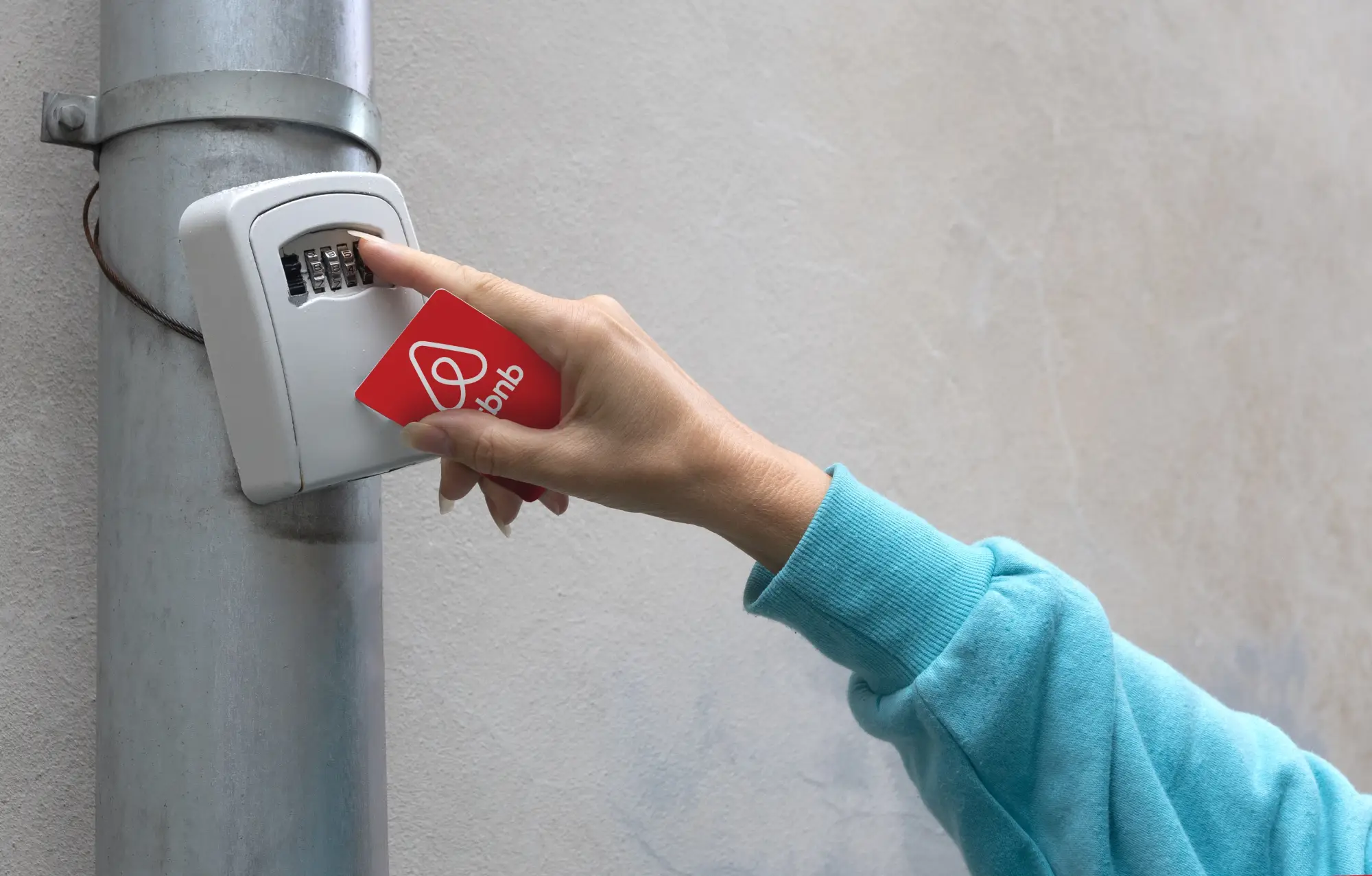 un boitier de clés Airbnb