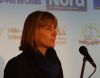 Valérie Létard lors de l’inauguration de la branche vers Vieux-Condé de la ligne B du tramway de Valenciennes