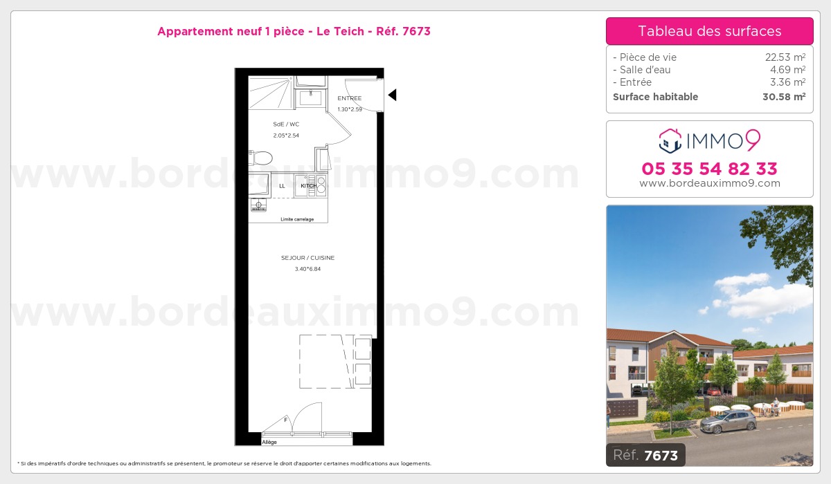 Plan et surfaces, Programme neuf Teich Référence n° 7673