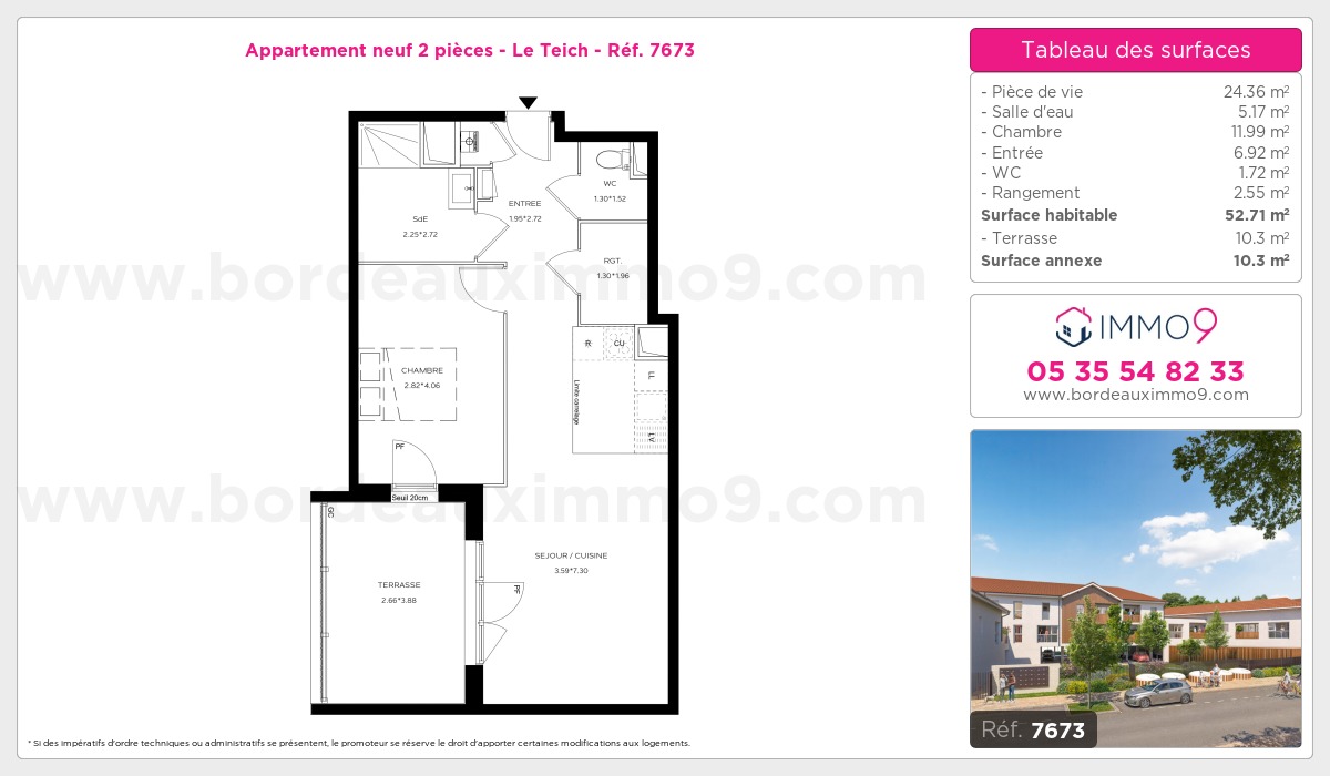Plan et surfaces, Programme neuf Teich Référence n° 7673